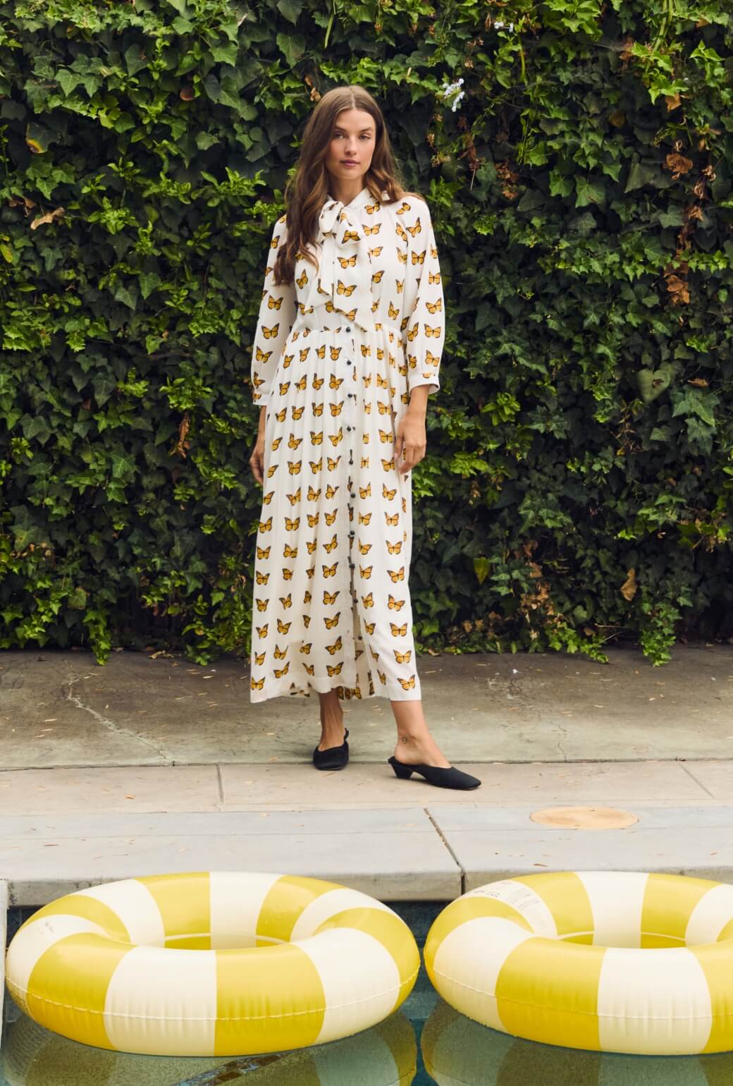 9 to 5 Shirtdress MAXI - Butterflies - Image 2