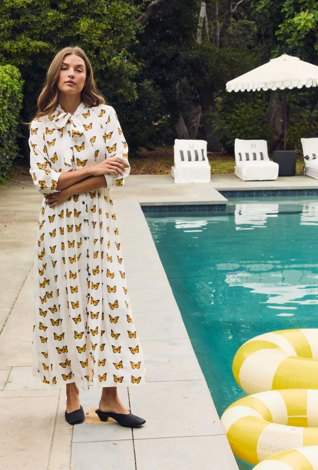 9 to 5 Shirtdress MAXI - Butterflies - Image 3