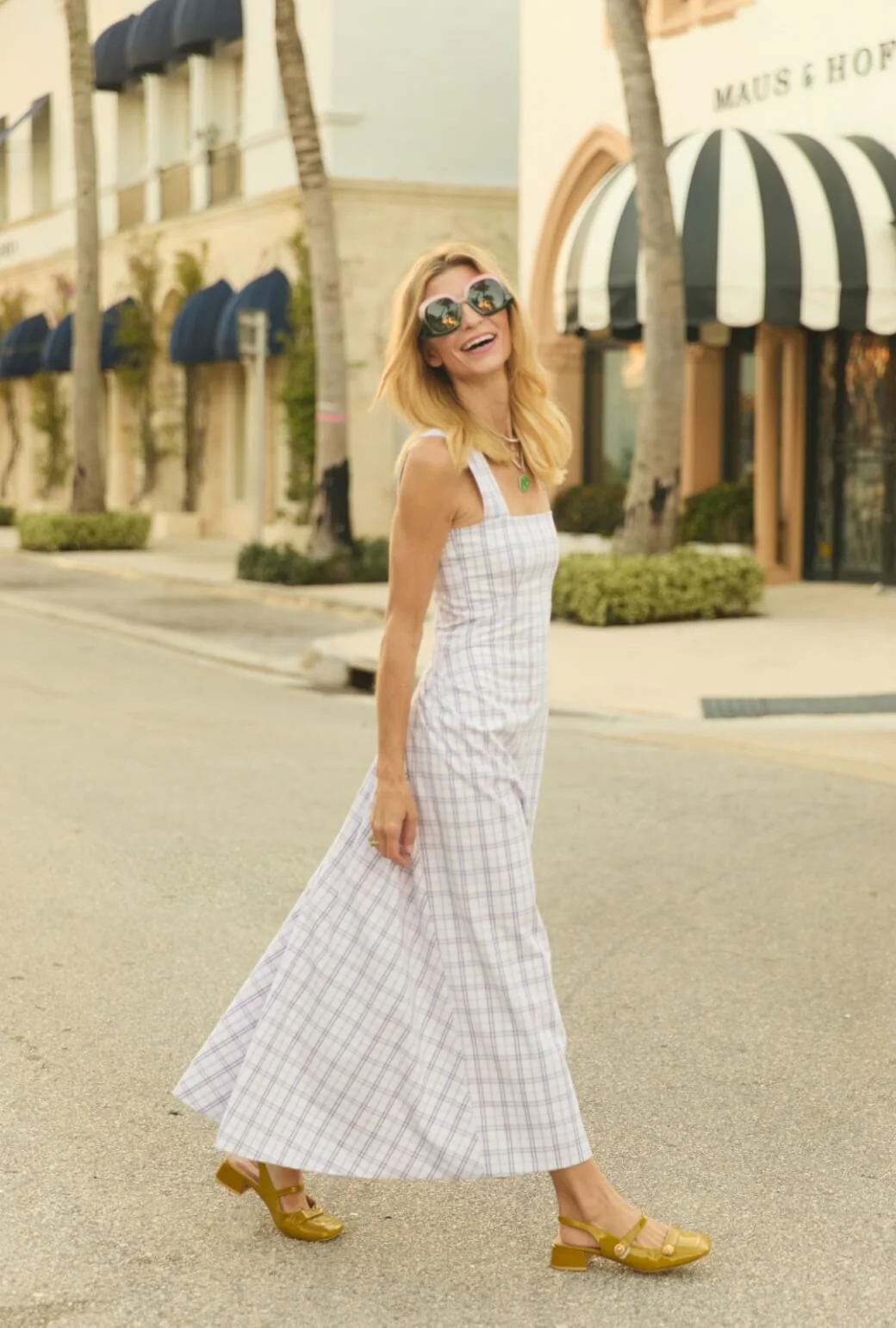 Ashbourne Dress - Purple Windowpane Plaid - Image 2
