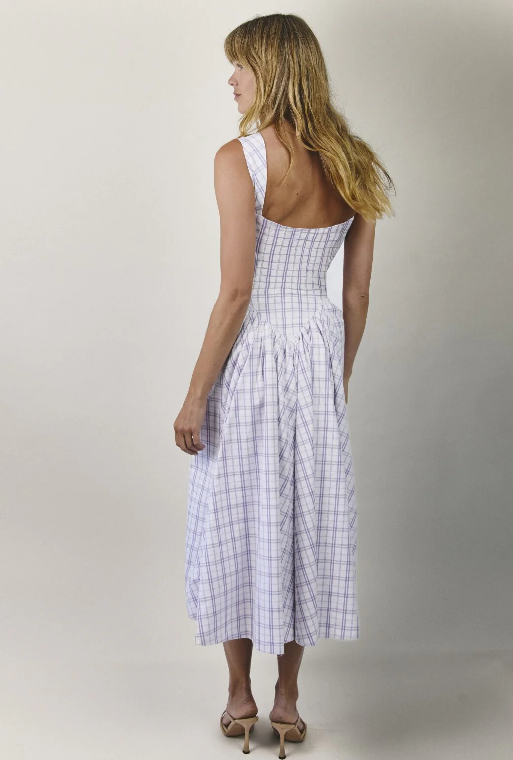Ashbourne Dress - Purple Windowpane Plaid - Image 5