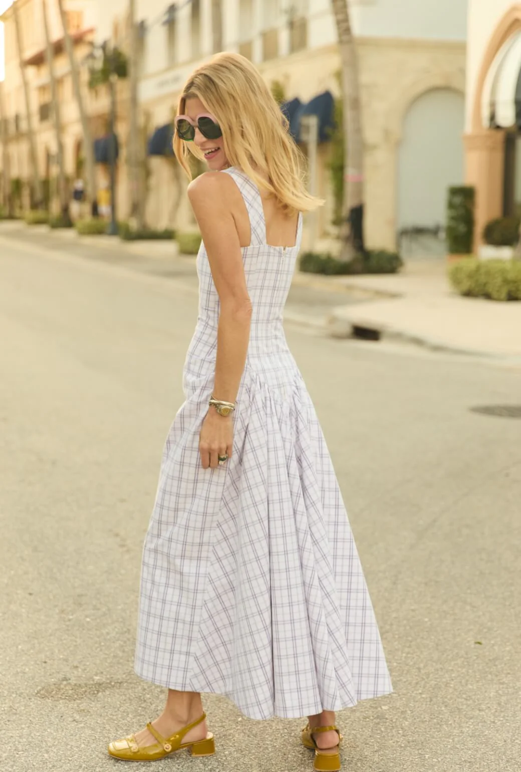 Ashbourne Dress - Purple Windowpane Plaid - Image 7