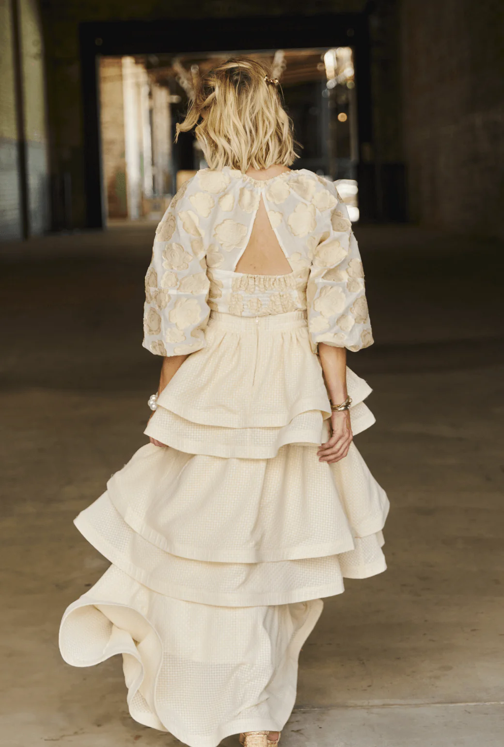 Balloon Sleeve Bustier - Champagne Rose - Image 5