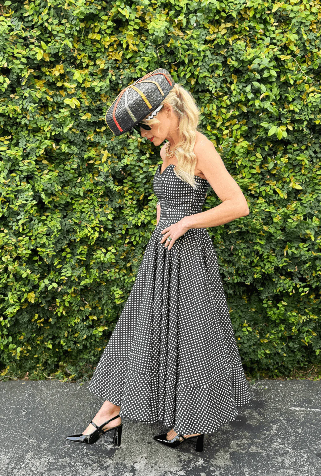 Birdie Bustier - Gingham Faille - Image 4