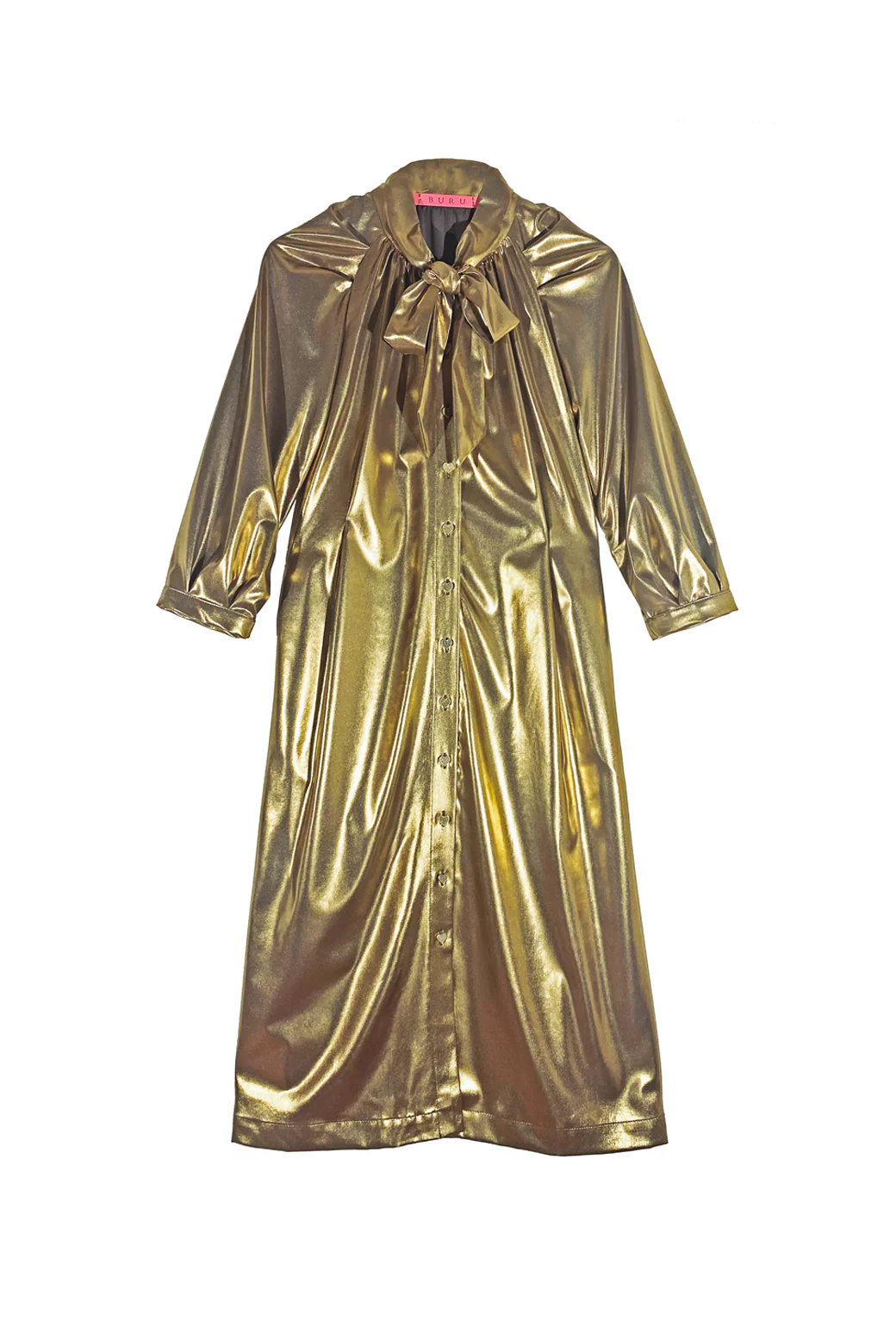 Bow Housecoat - Liquid Gold