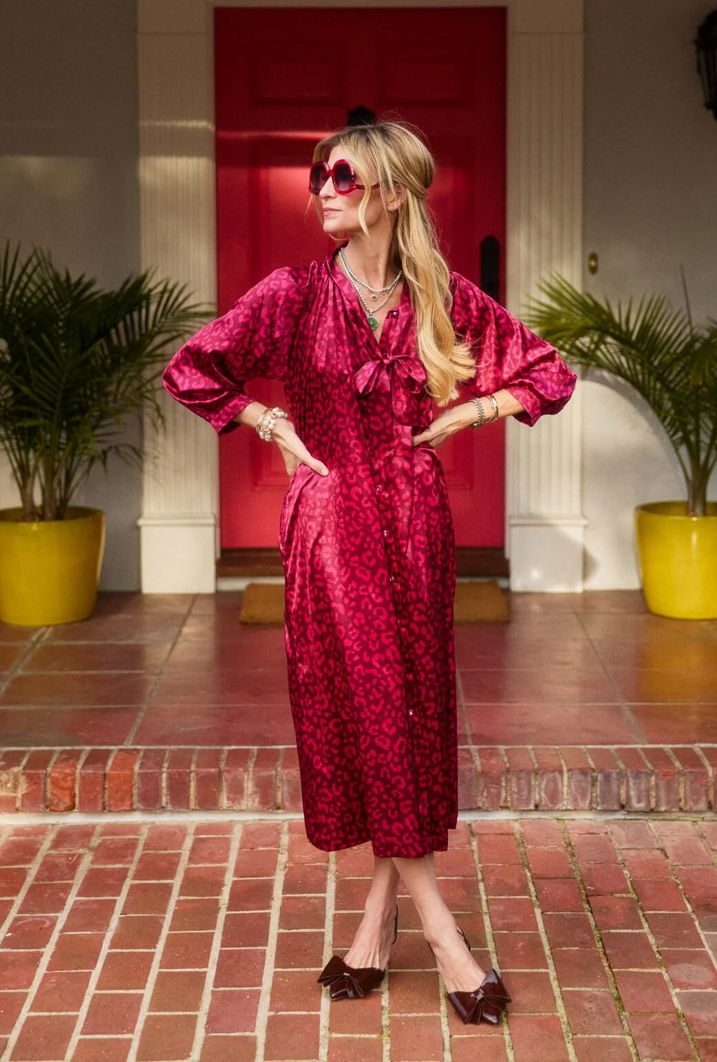 Bow Housecoat - Pink Cheetah - Image 5