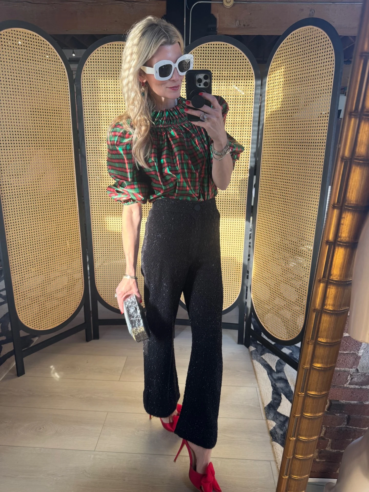 Bettie Ann Blouse - Shimmery Plaid 2.0 - Image 3