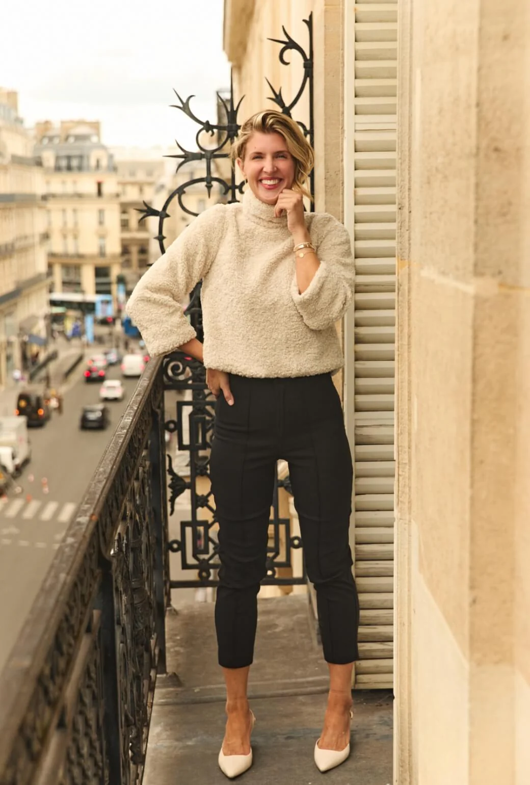 Buru x Anna Kloots Boxy Turtleneck - Ivory Fur - Image 7