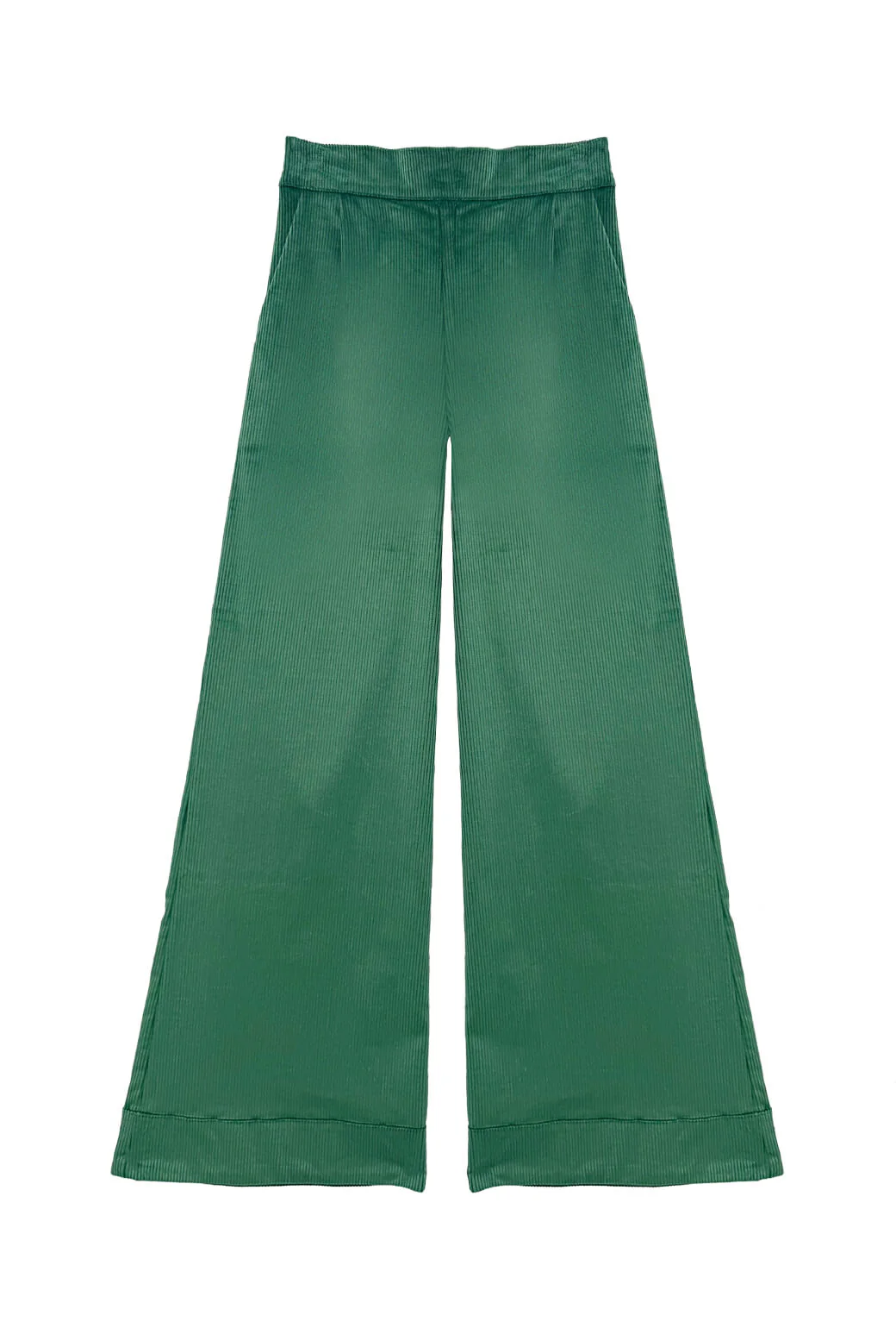 Hepburn High Rise Trousers - Green Corduroy - Image 3