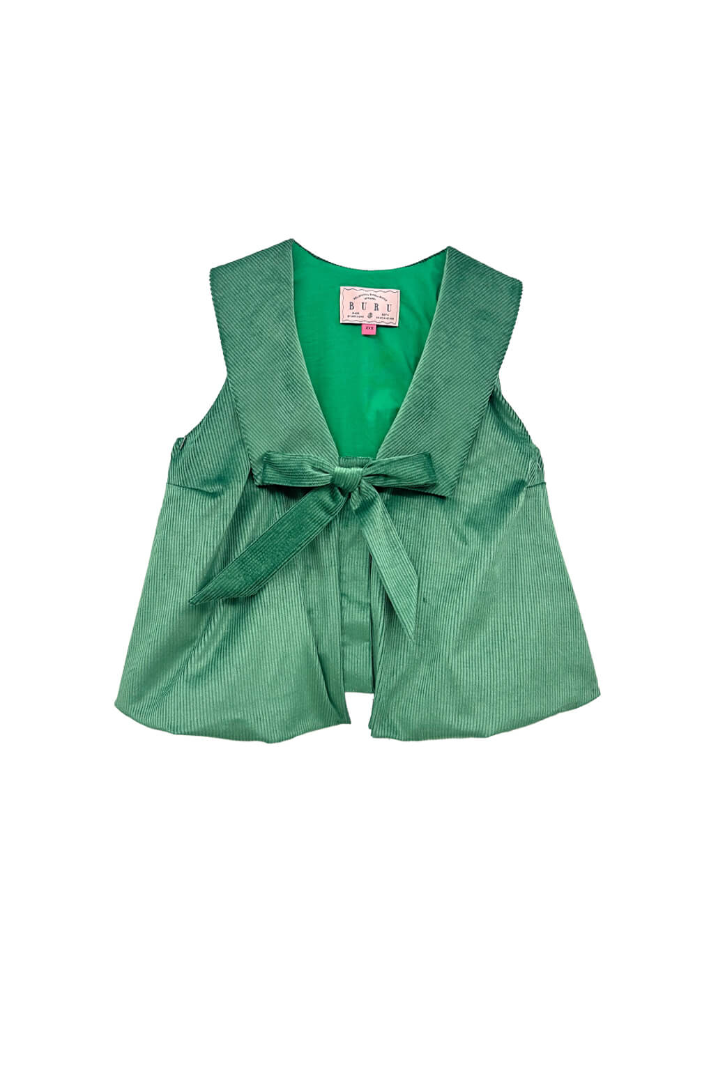 Tailored Swing Top - Green Corduroy - Image 3