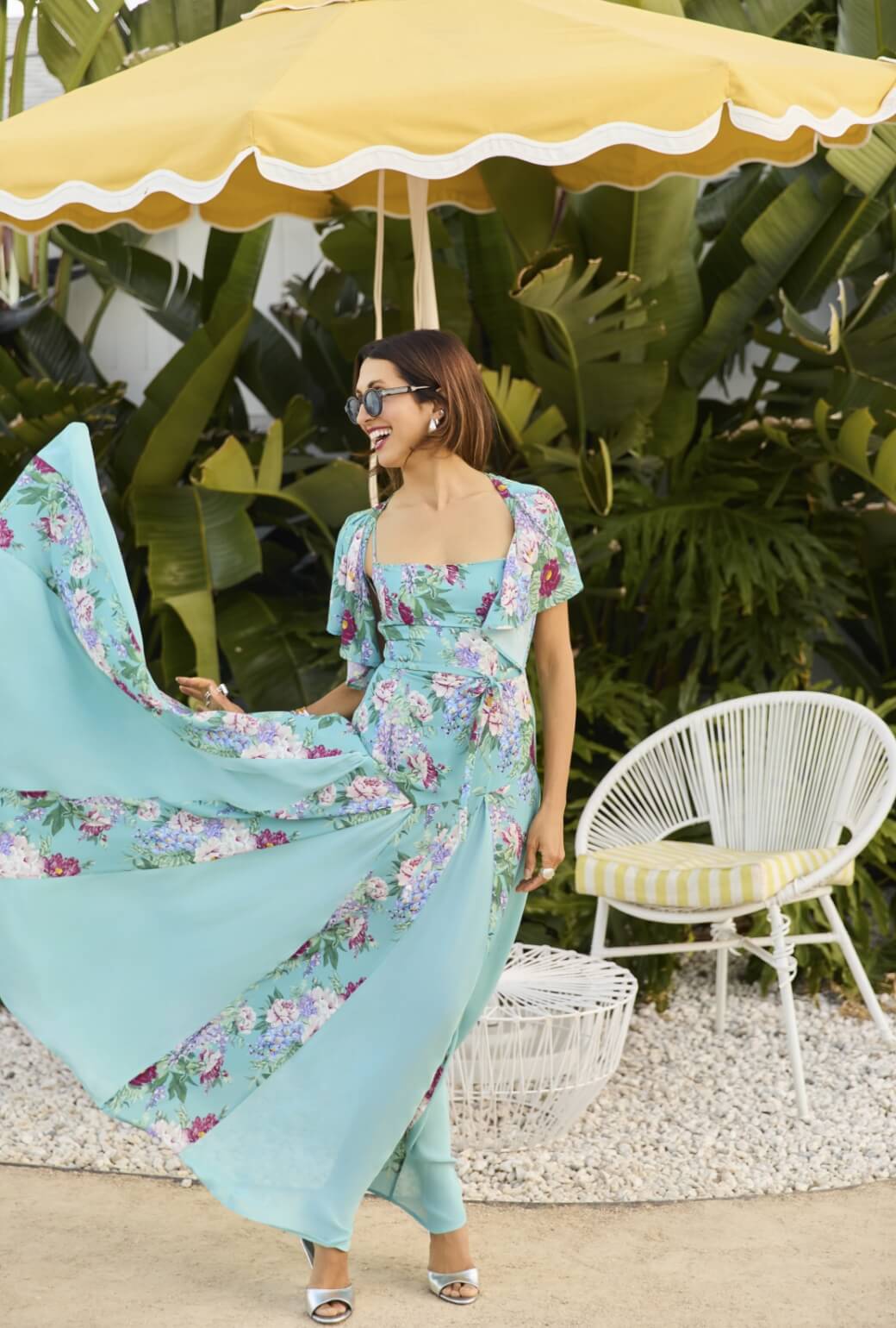 Buru x India 2.0 The Libertine Dress - Aqua Floral - Image 3