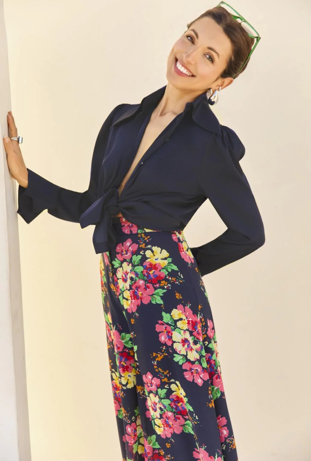 Buru x India 2.0 The Battersea Blouse-Navy - Image 2