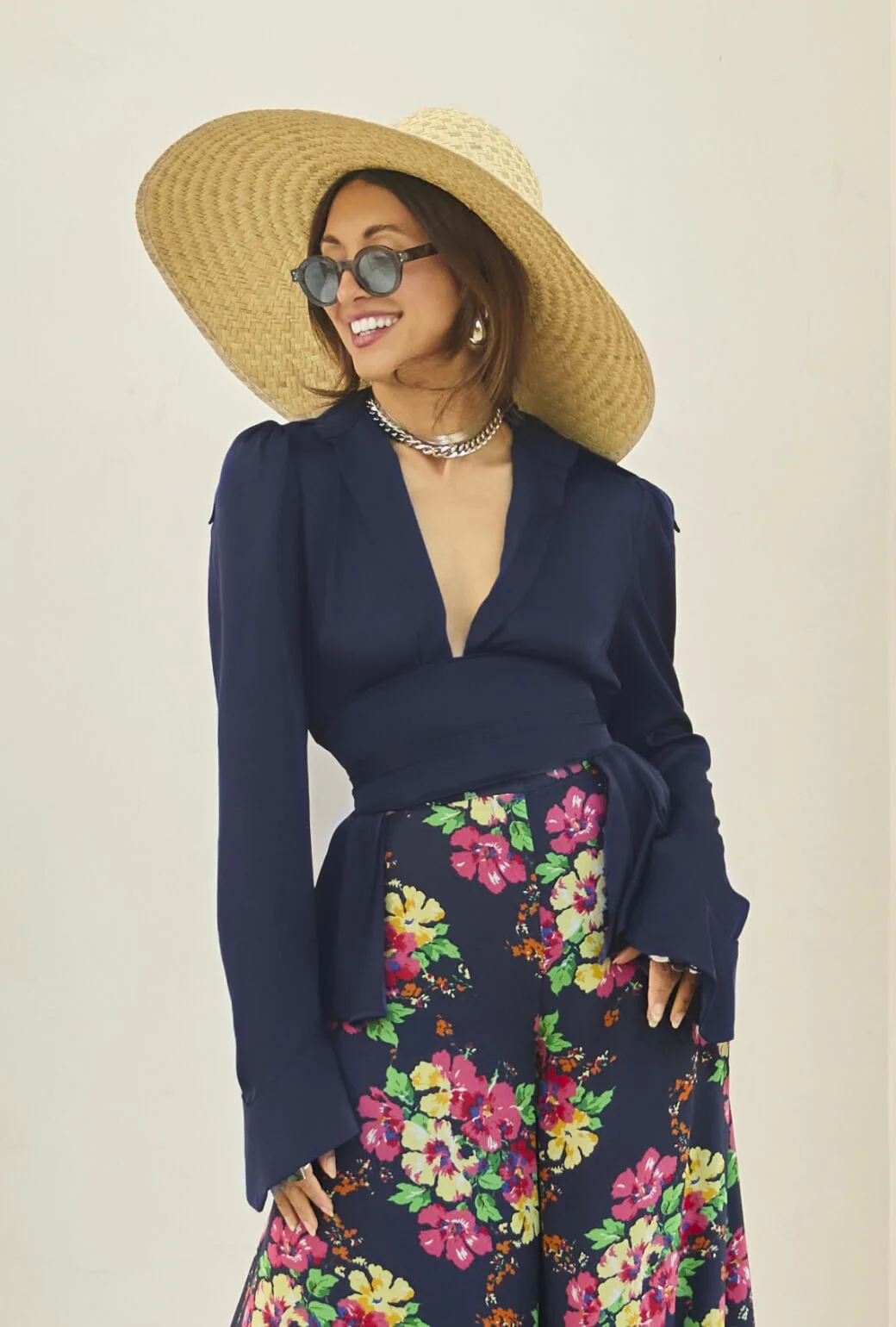 Buru x India 2.0 The Battersea Blouse-Navy - Image 5