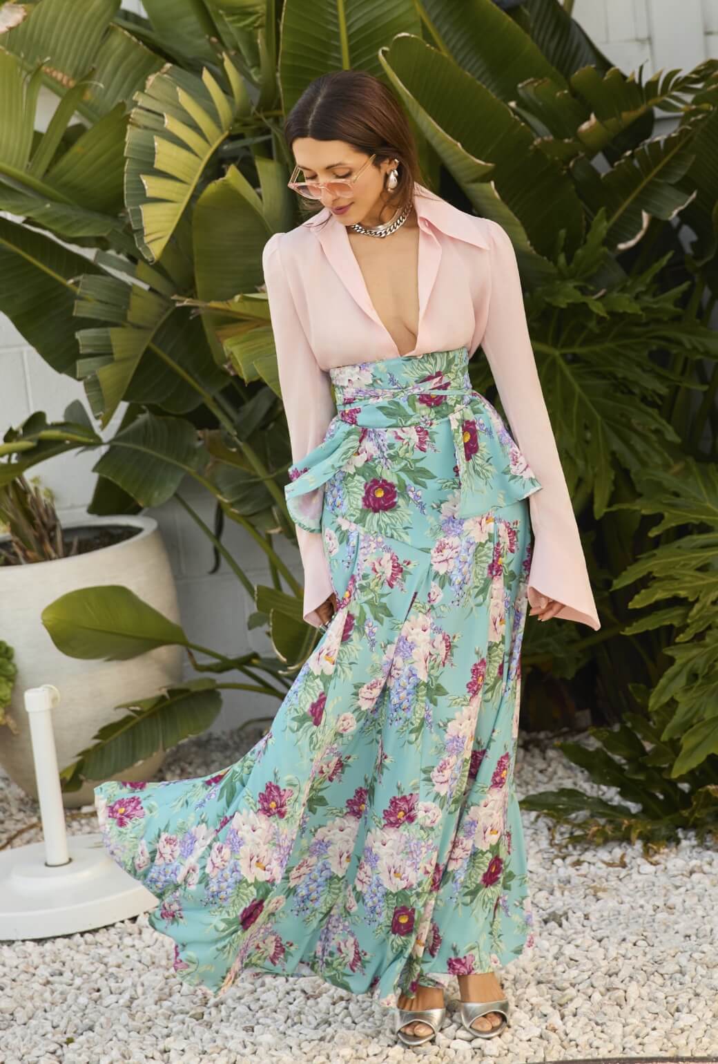 Buru x India The Libertine Skirt 2.0-Aqua Floral - Image 3