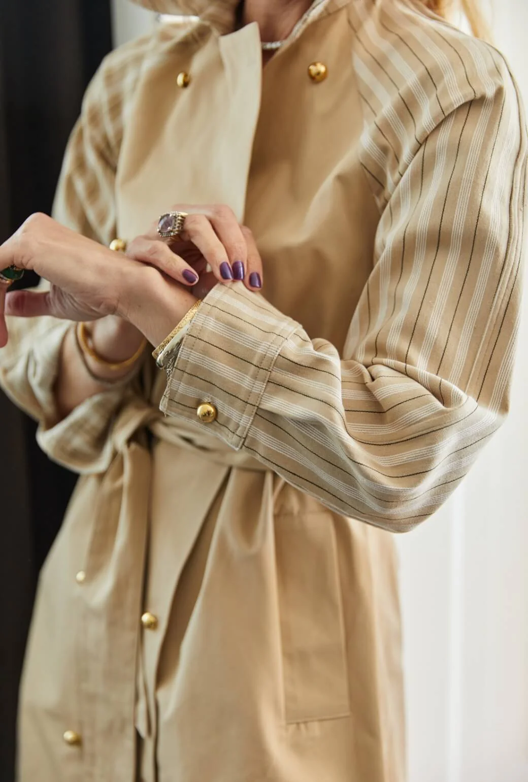 Le Contrast Trench MIDI - Khaki Duet - Image 3