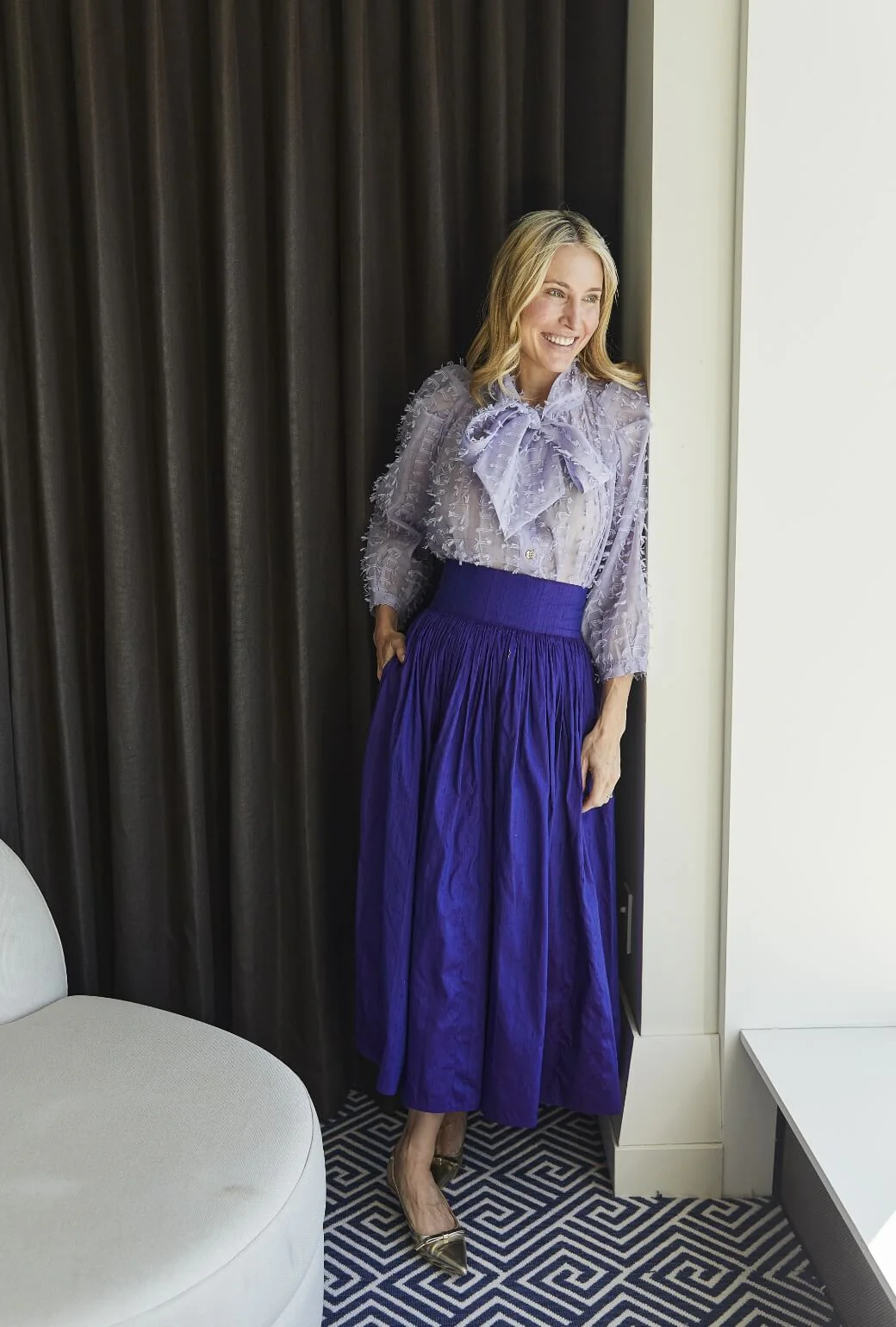 The Marilyn Skirt - Violet Silk - Image 6