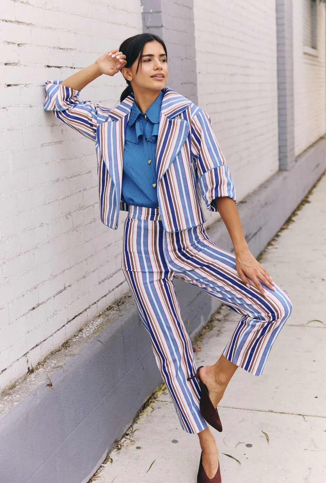 The Flip Jacket - Brown Stripe Twill - Image 8