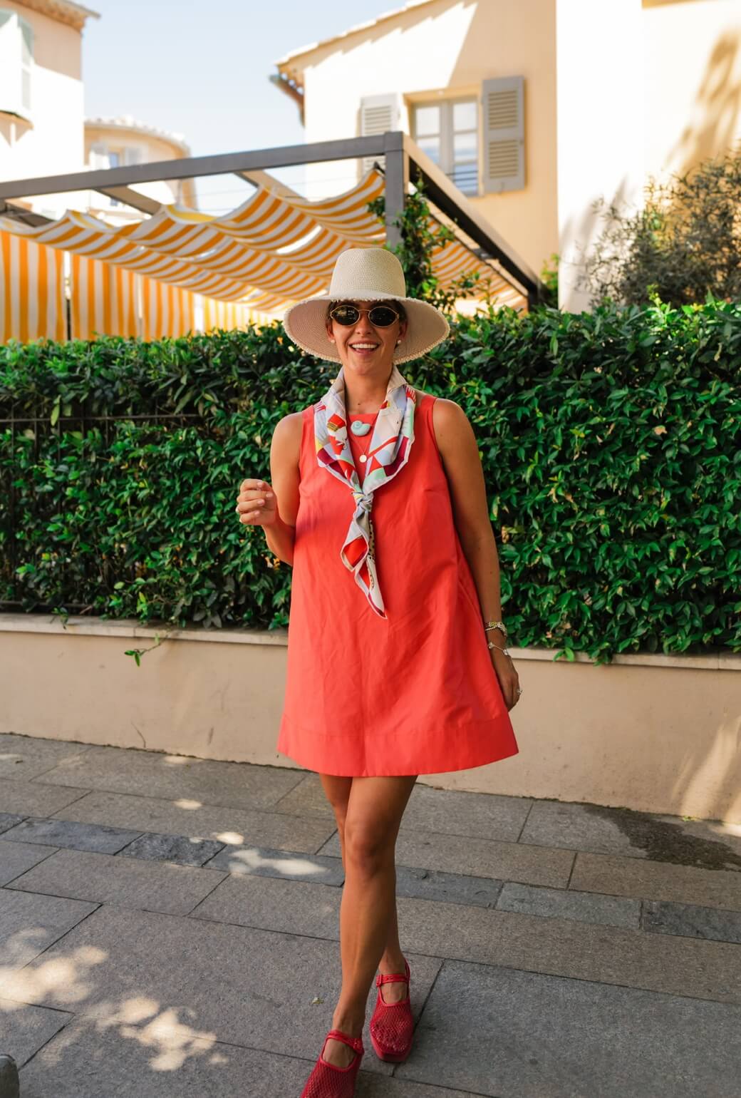 Buru x Megan Stokes The Megan MINI Dress - Coral Twill - Image 5