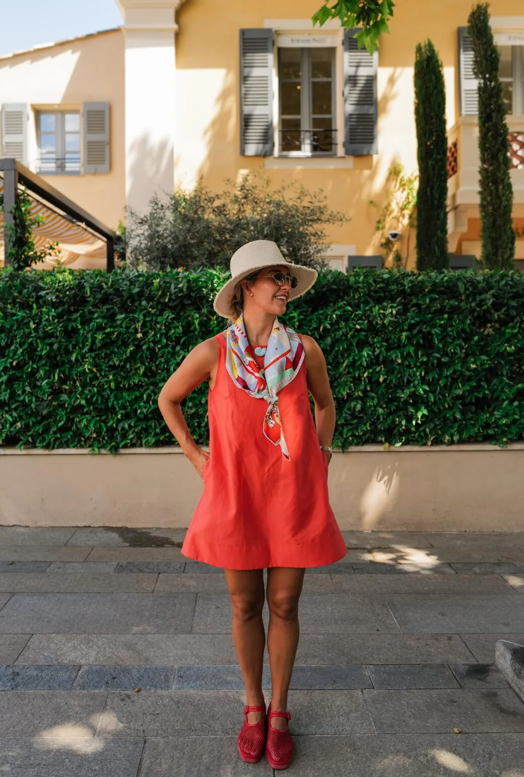 Buru x Megan Stokes The Megan MINI Dress - Coral Twill - Image 6