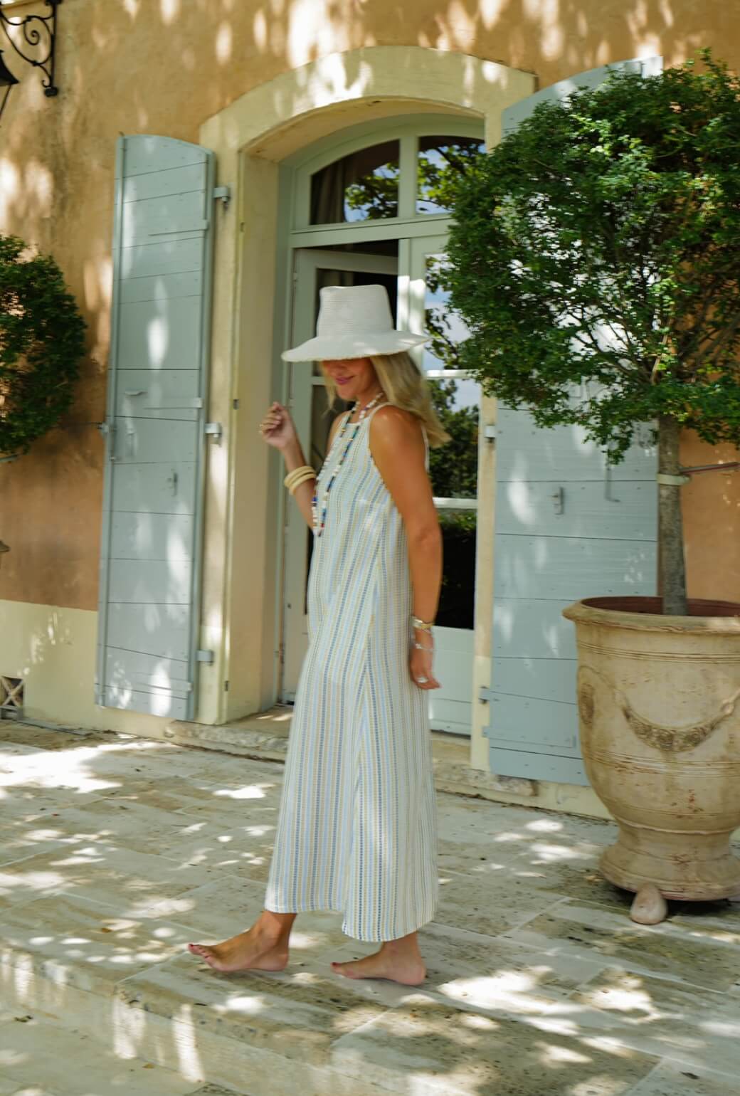 The Megan MIDI Dress - Popcorn Stripe - Image 4
