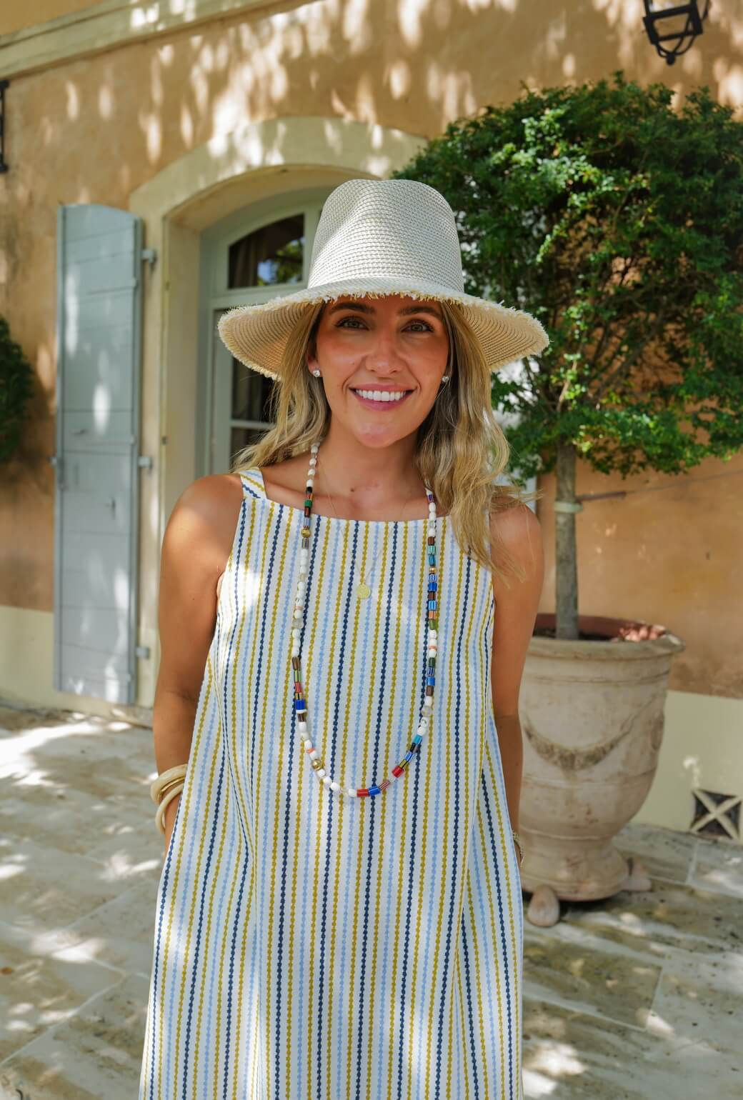 The Megan MIDI Dress - Popcorn Stripe - Image 5