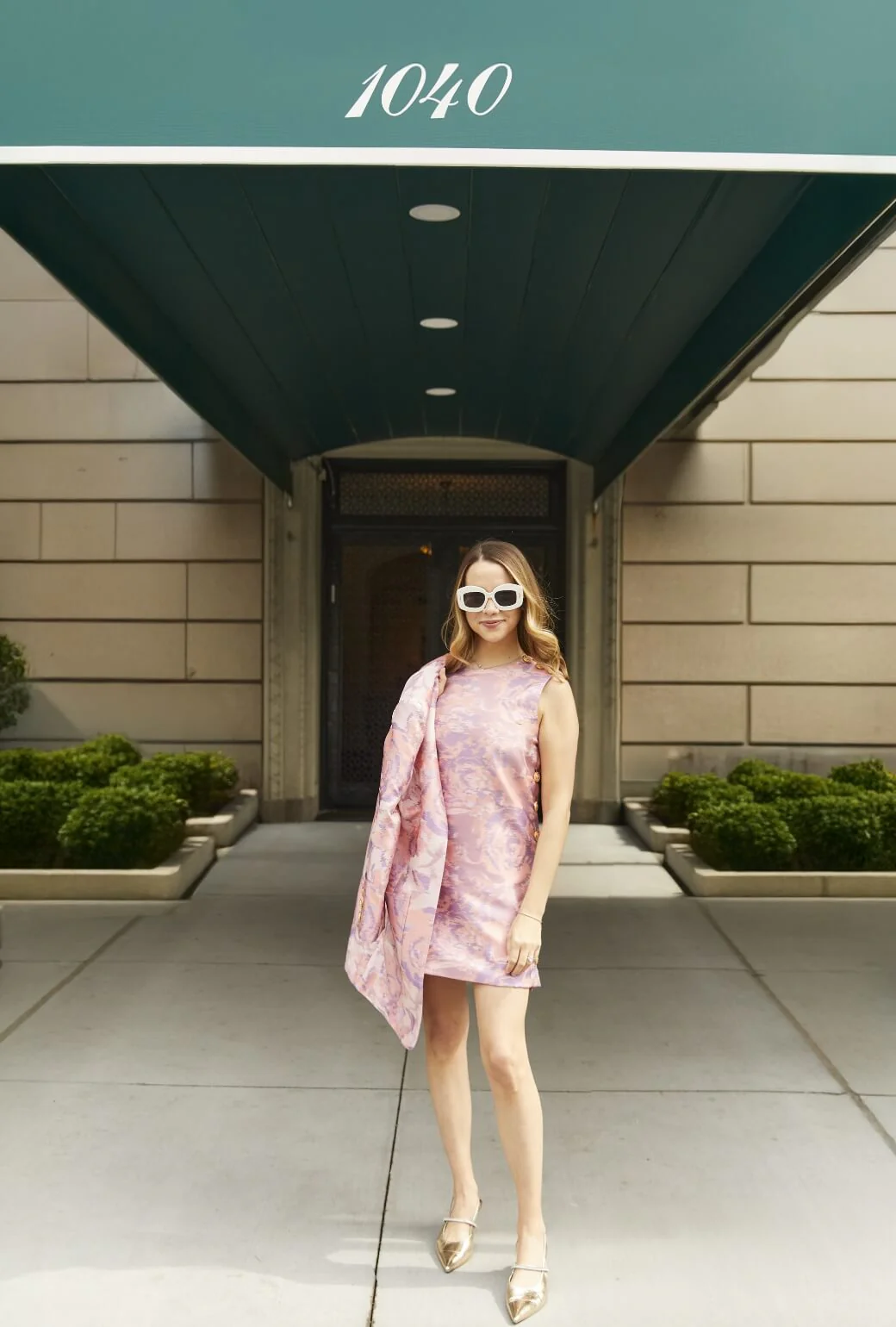 Buru x Old Soul Etiquette Jackie Dress - Lilac Abstract Flamestitch - Image 3