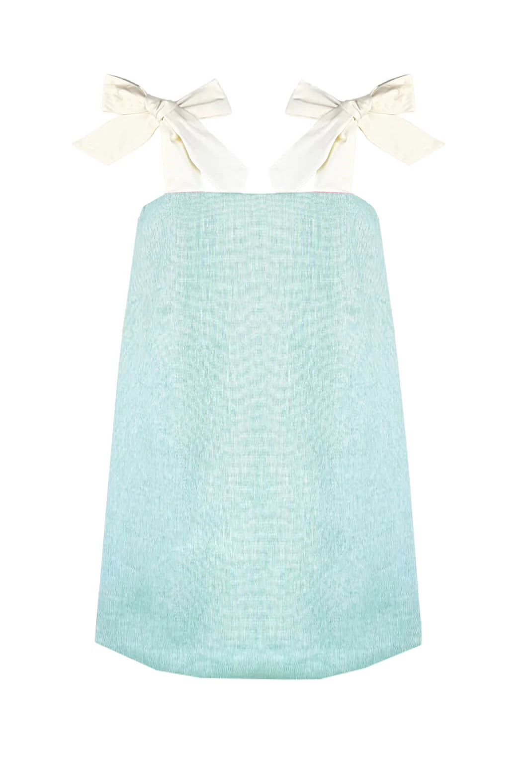 Buru x Old Soul Etiquette Pillar Dress MINI - Blue Shimmer Linen - Image 3
