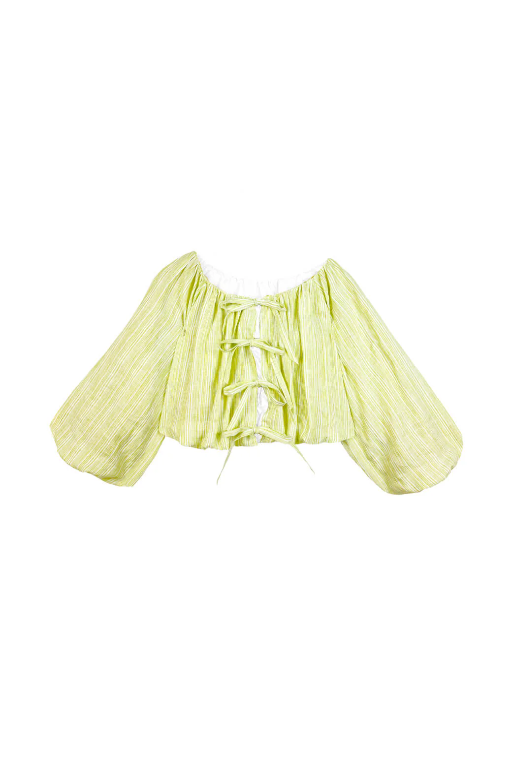 Beth Blouse - Linen Stripe - Image 2