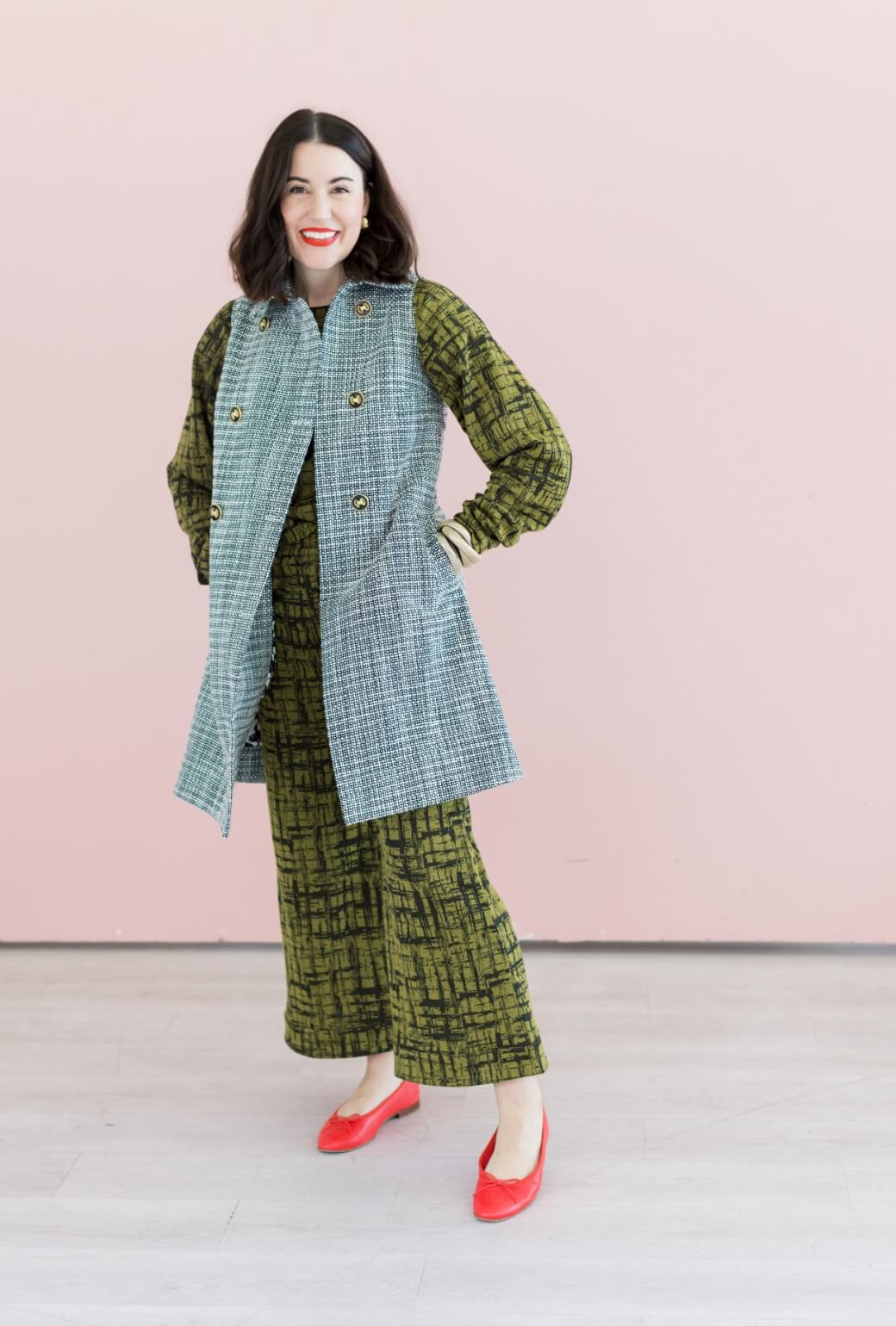 Everyday Pullover - Chartreuse & Black Abstract Knit - Image 4