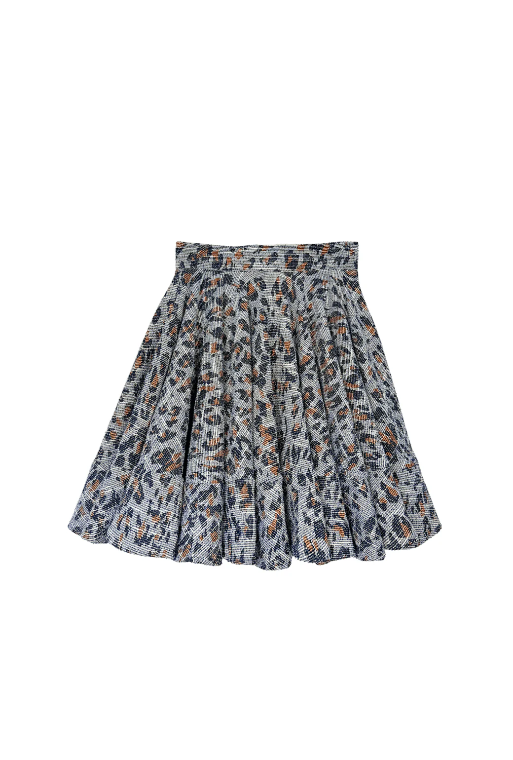 Mini Lucinda Circle Skirt - Navy Cheetah