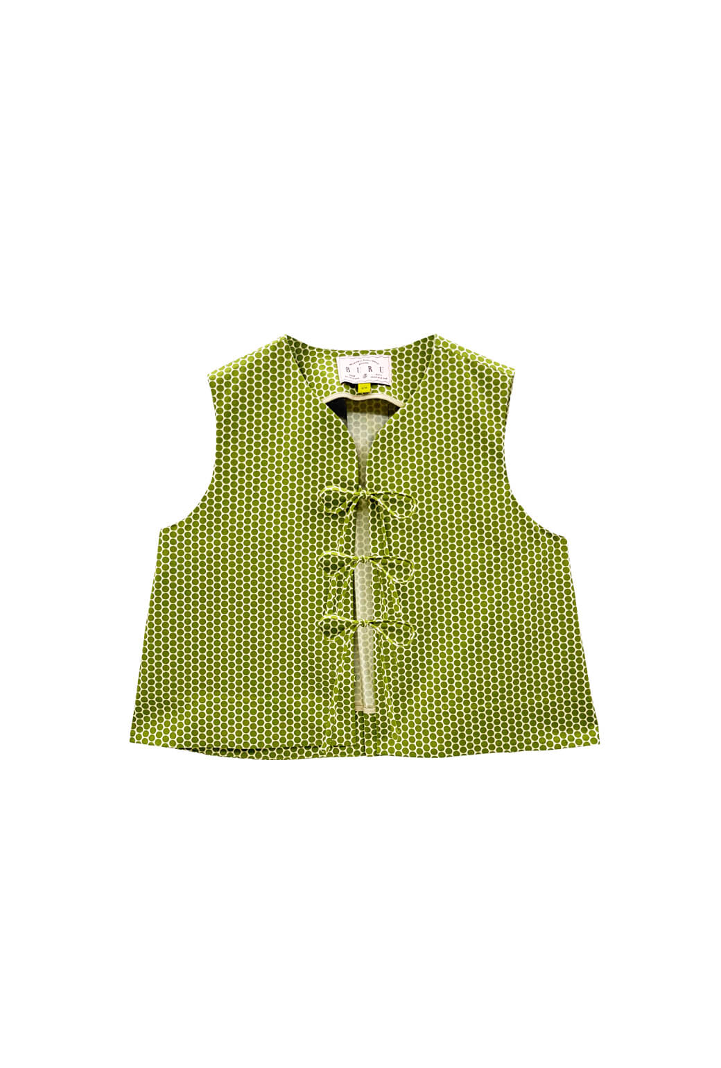 Buru x Val The Fife Vest - Green Polka Dot - Image 6