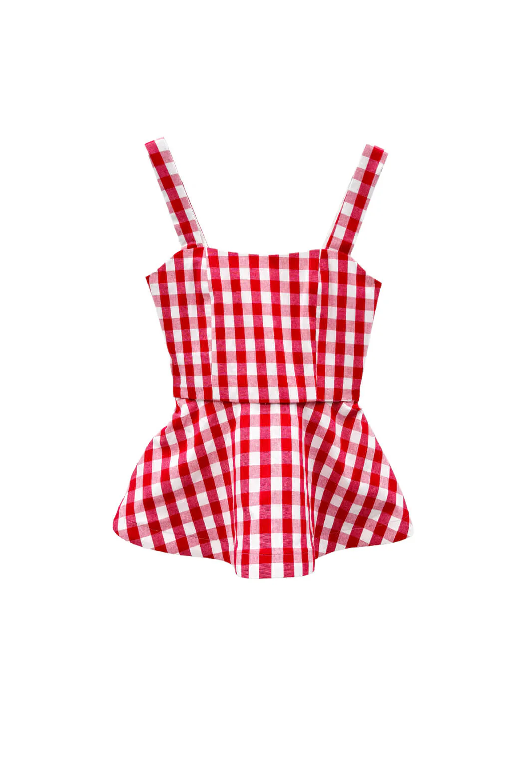 The Peplum Bustier - Red Gingham - Image 3