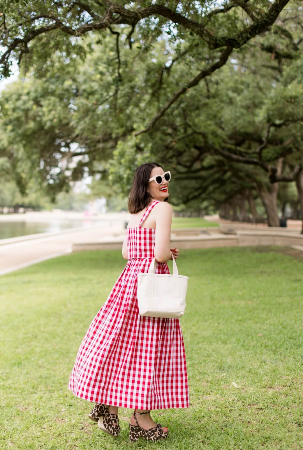 The Peplum Bustier - Red Gingham - Image 5