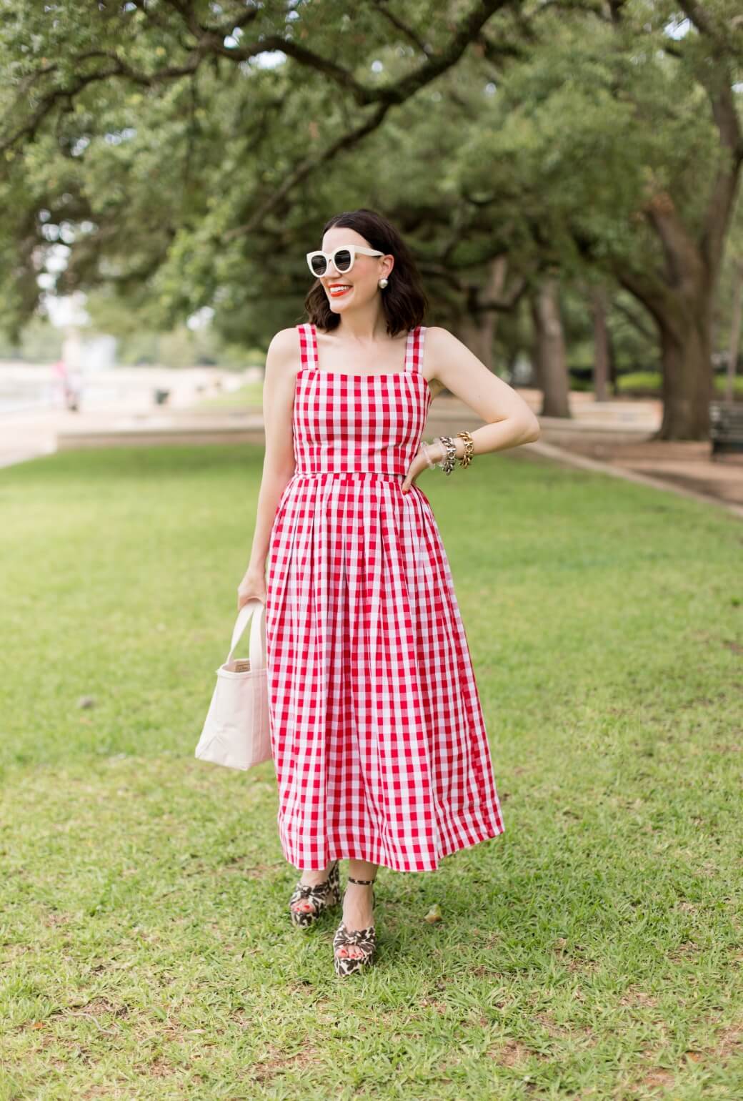 The Peplum Bustier - Red Gingham - Image 6
