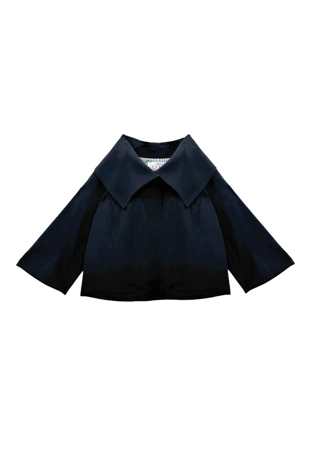 Cropped Grace Coat - Noir Moiré - Image 3