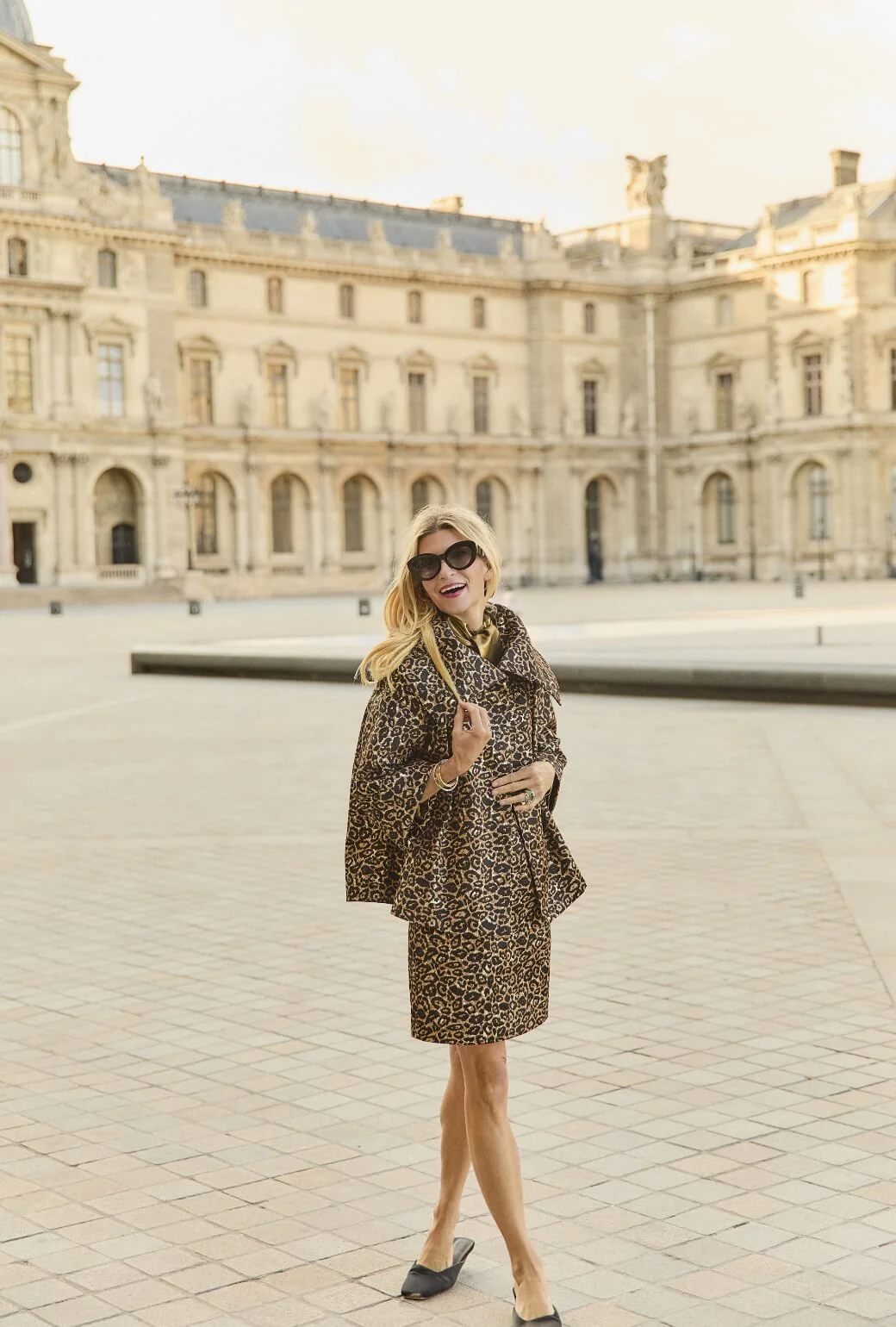 Cropped Grace Coat - Leopard Print Lurex - Image 9