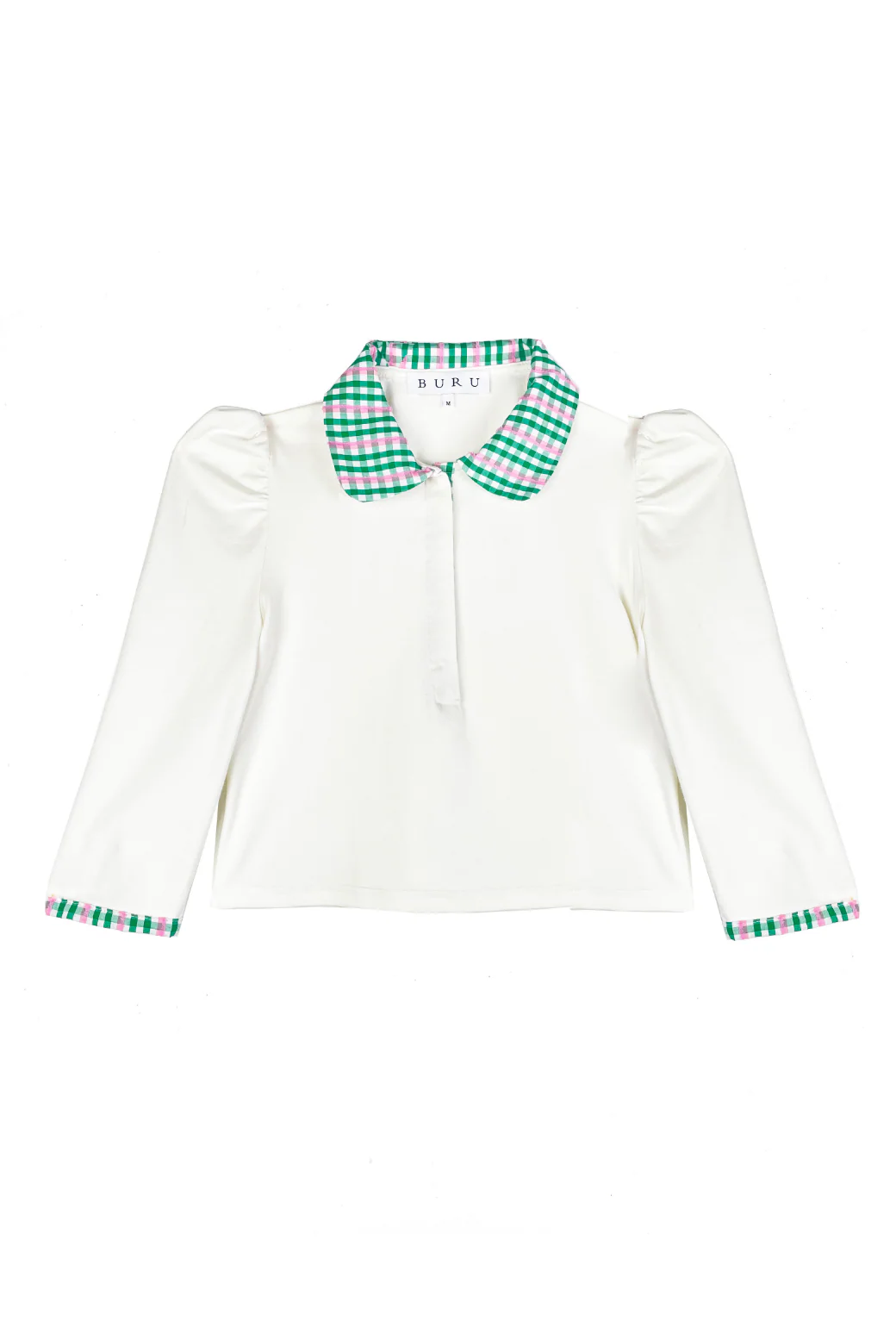 Cropped Peter Pan Tee - White & Green