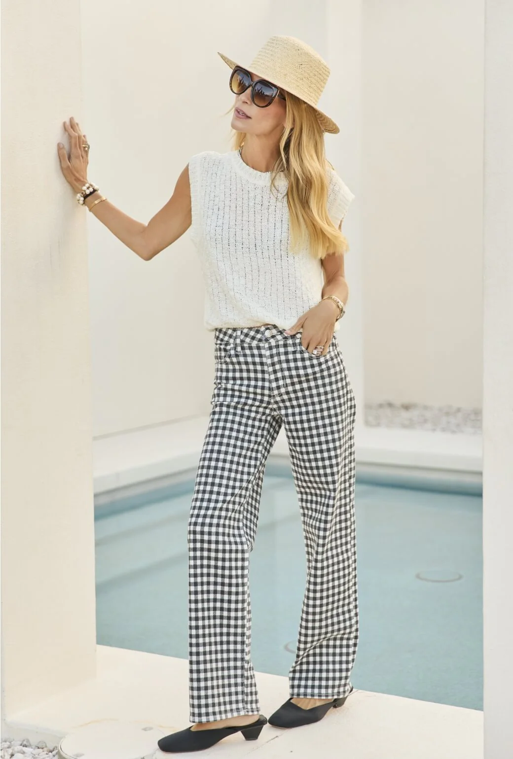Cropped Sweater Vest - Off White - Image 6