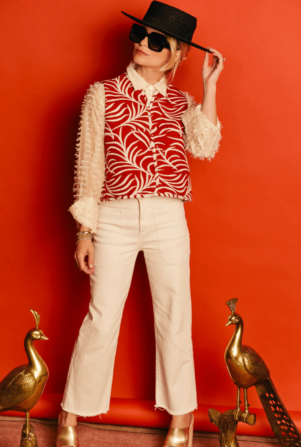 Cropped Vest - Garnet - Image 2