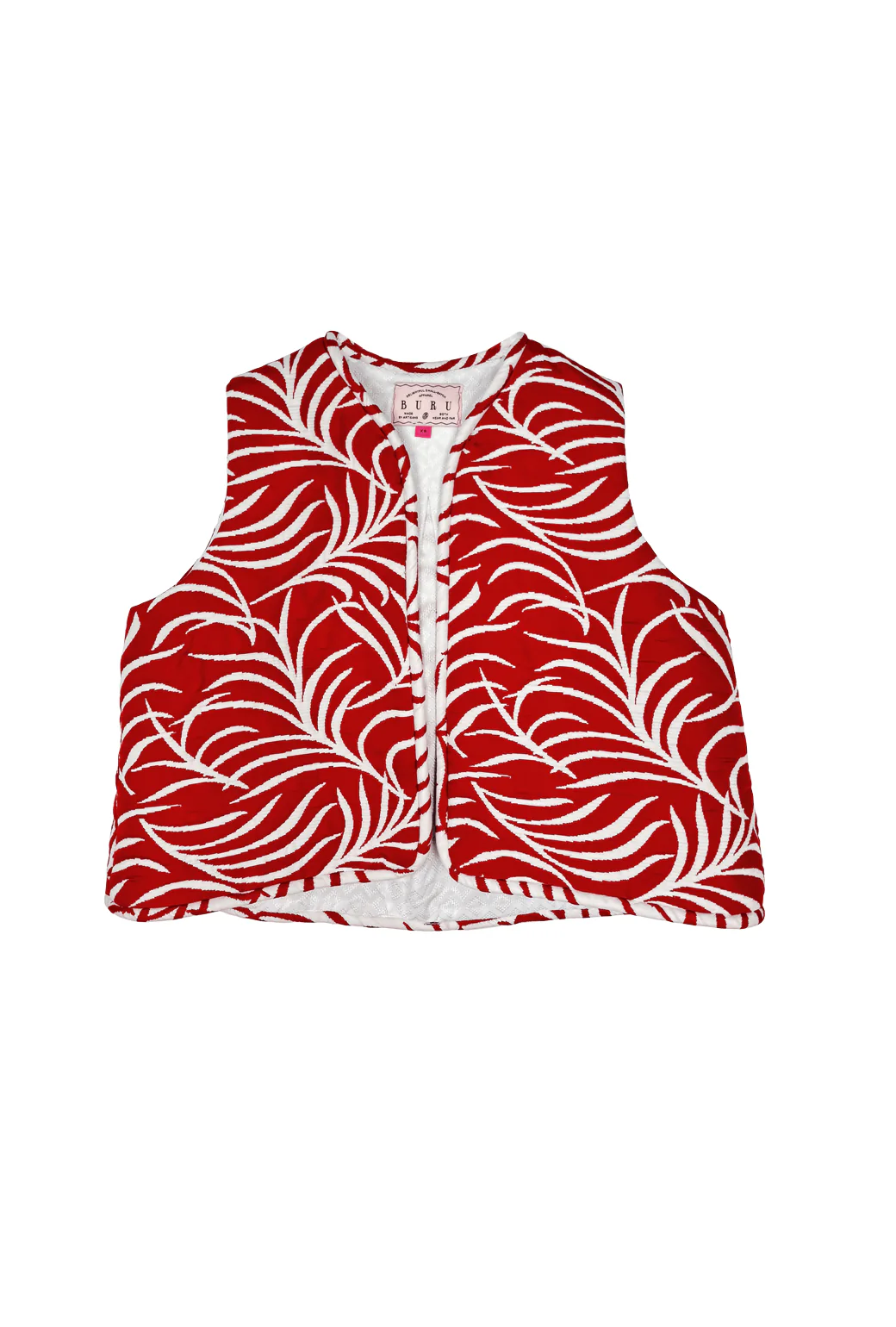 Cropped Vest - Garnet - Image 3