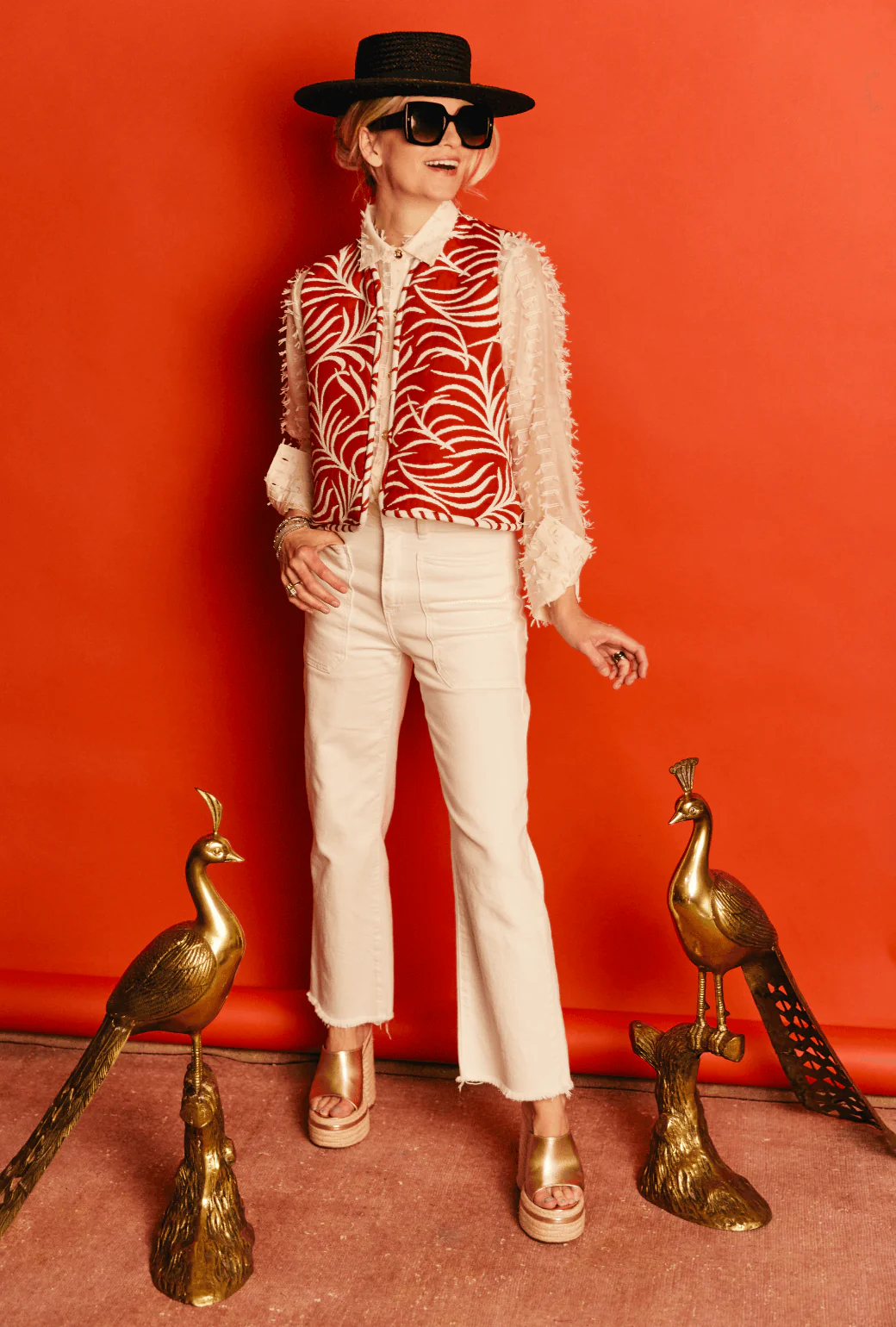 Cropped Vest - Garnet - Image 6