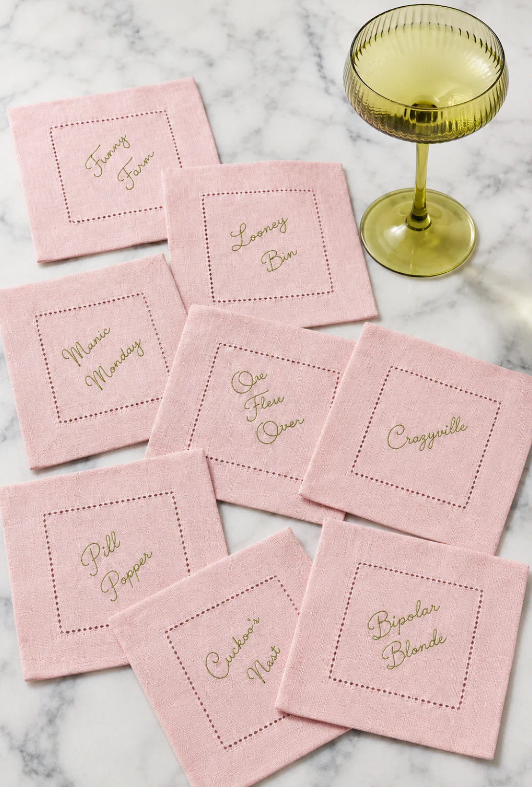 Cuckoo Cocktail Napkins - Pink - Image 2