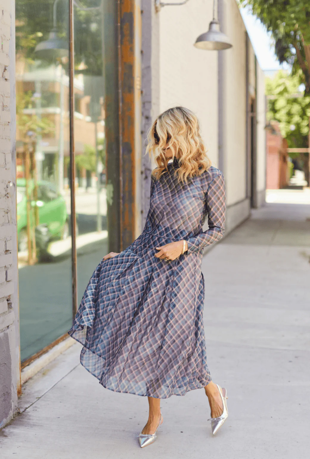 Diane Turtleneck - Sheer Plaid - Image 5