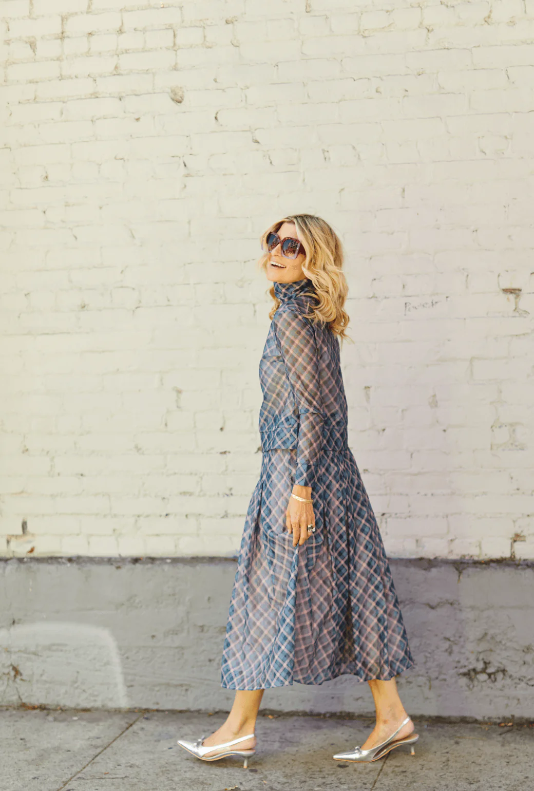 Diane Turtleneck - Sheer Plaid - Image 7