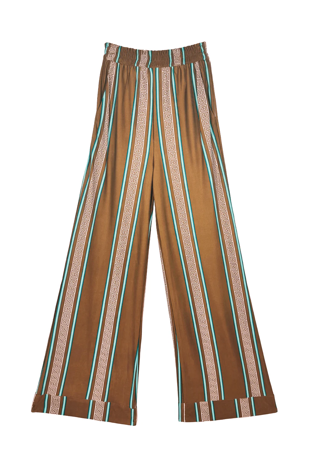 Elastic Waist Trousers - Greek Key - Image 2