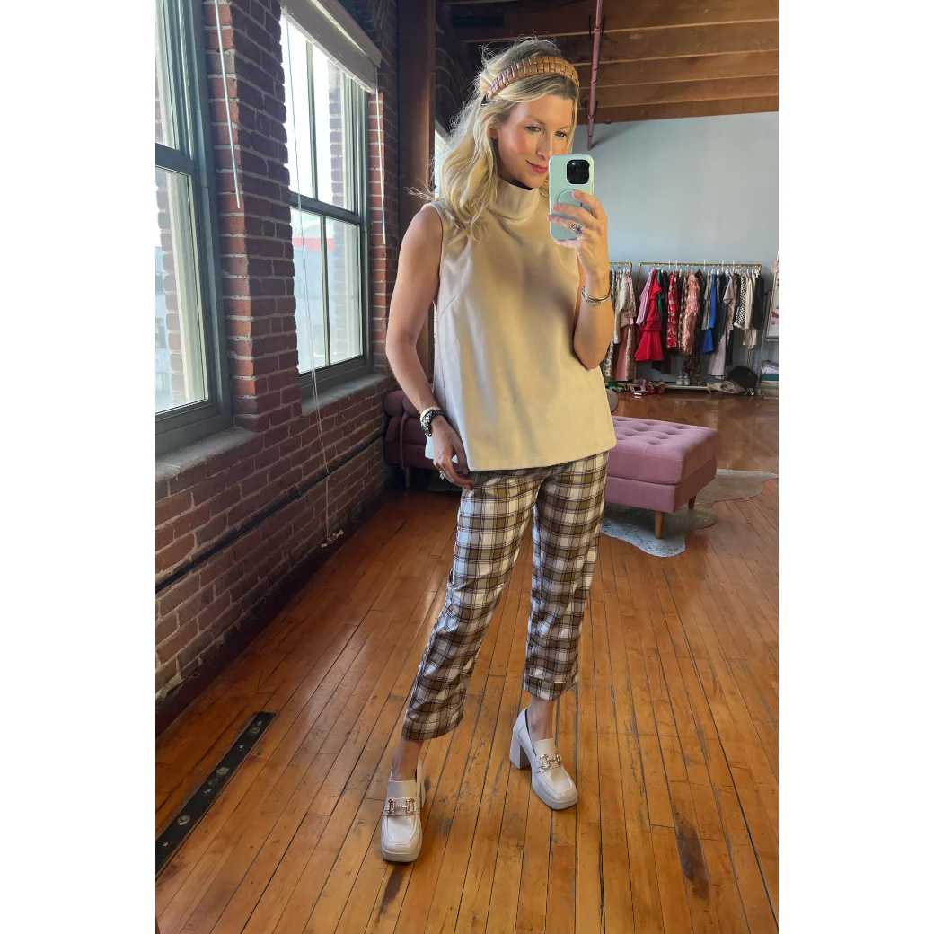 Everyday Pants - Brown Plaid - Image 11
