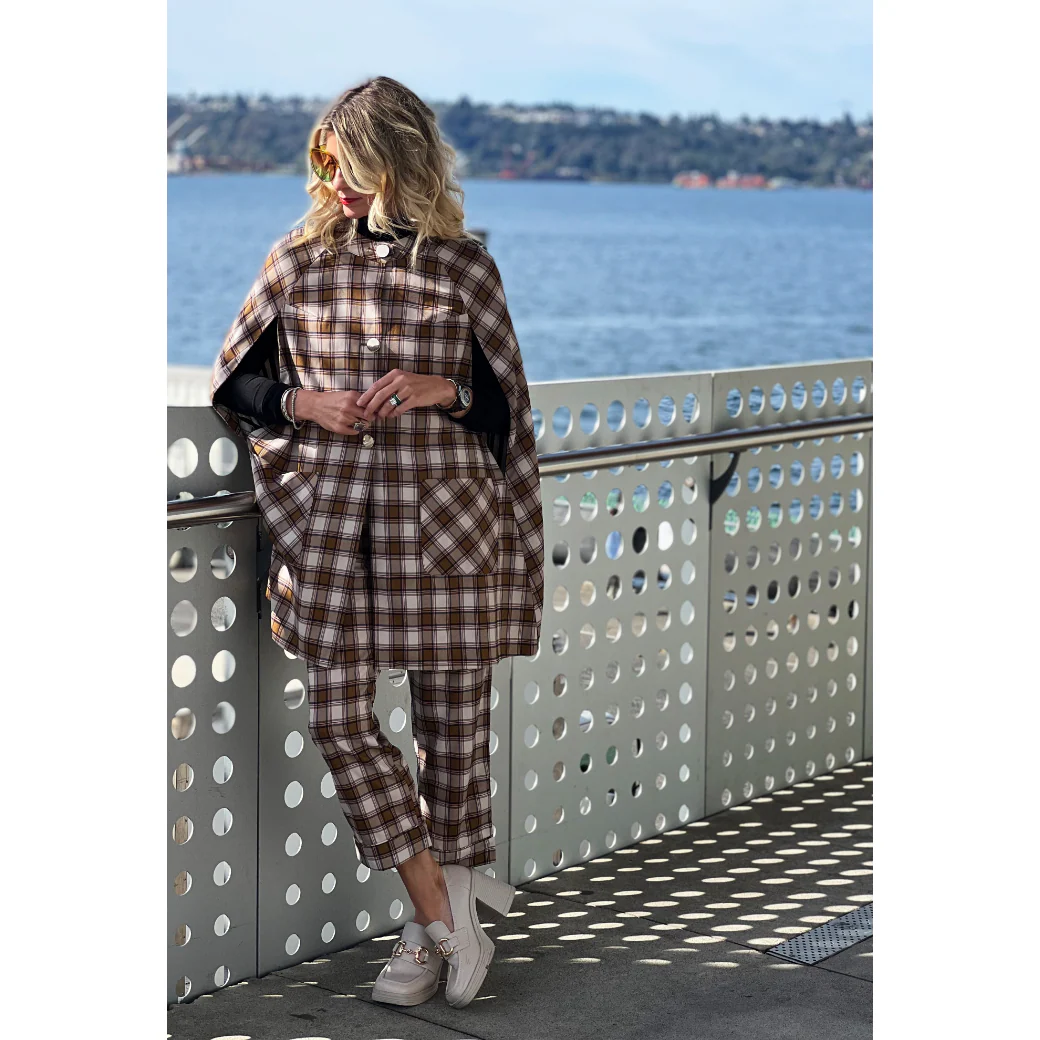 Everyday Pants - Brown Plaid - Image 7