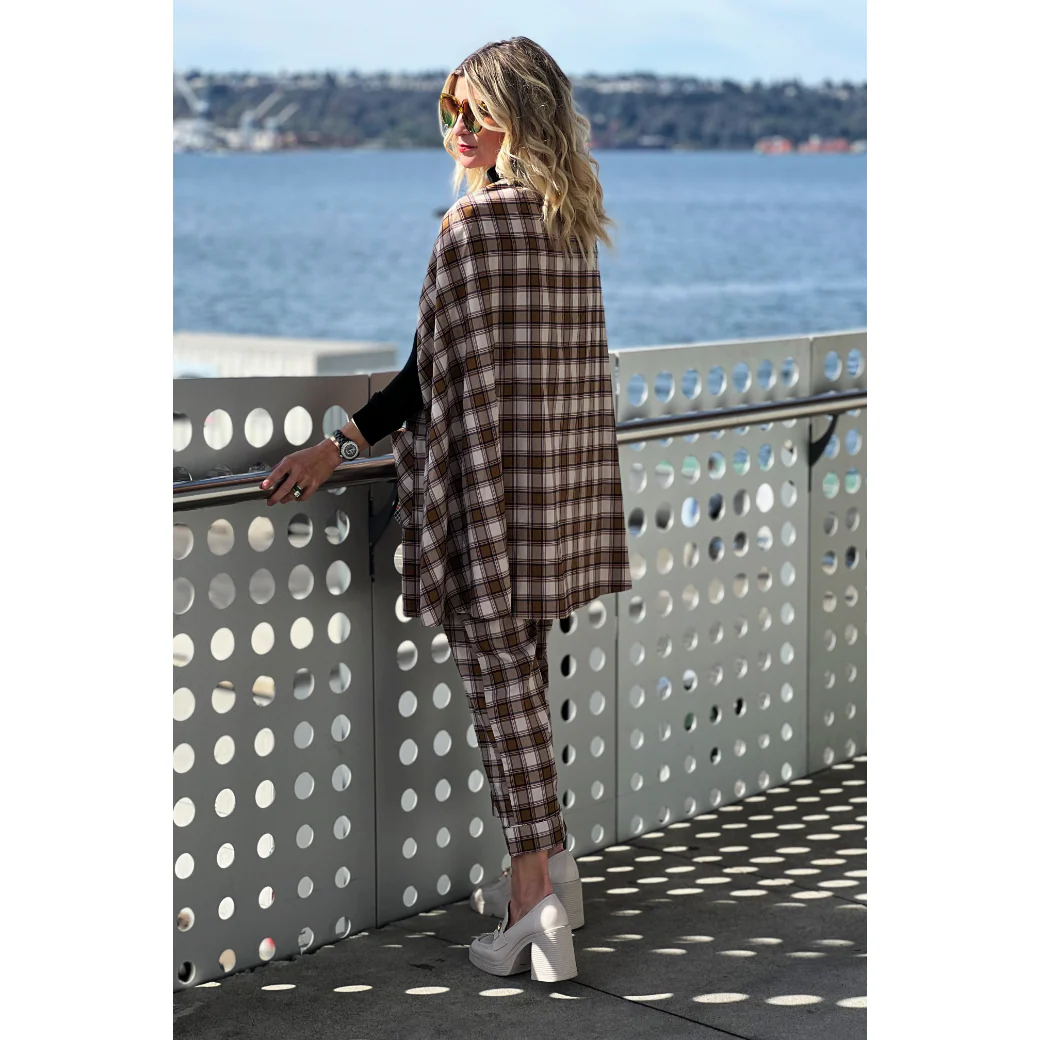 Everyday Pants - Brown Plaid - Image 9