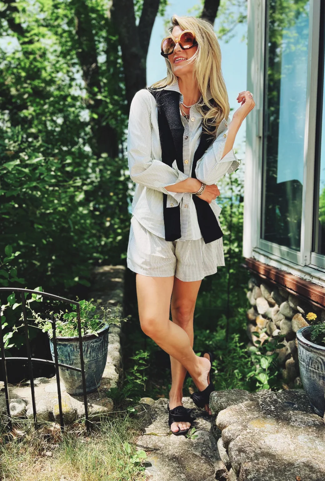 Everyday Shorts - Olive Stripe - Image 3