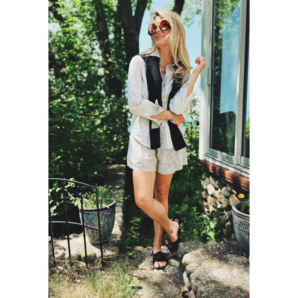 Everyday Shorts - Olive Stripe - Image 7