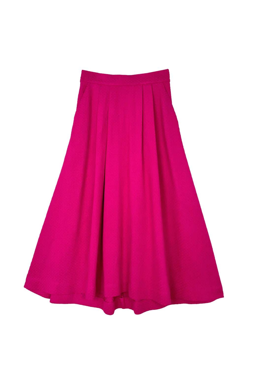Flat Front Everyday Skirt - Fuschia Dot - Image 3